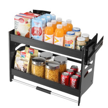 批发厨房顶柜拉篮吊柜升降橱柜下拉式厨柜吊篮装碗置物架阻尼调味