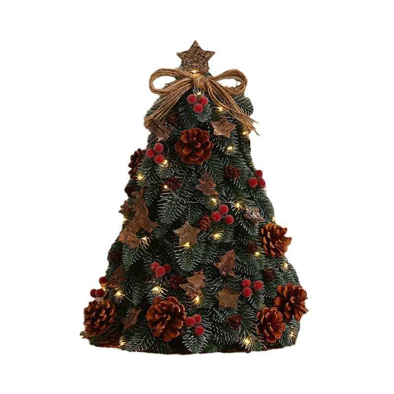 Amazon nuevos productos de Navidad decoración de Navidad cifrado con lámparas de árbol de Navidad en stock PE nieve árbol de Navidad al por mayor