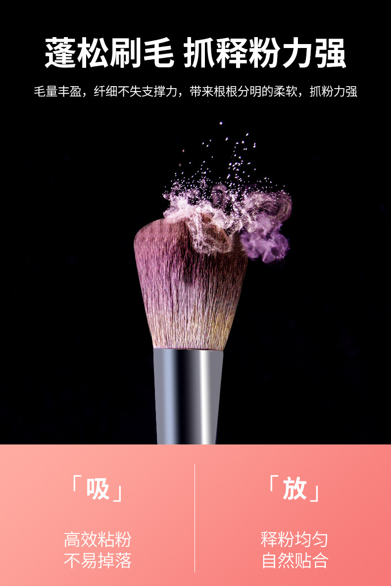 LMLTOP 5-brush makeup set, portable makeup set, brush beauty makeup tool, makeup accessory L0780 undefined