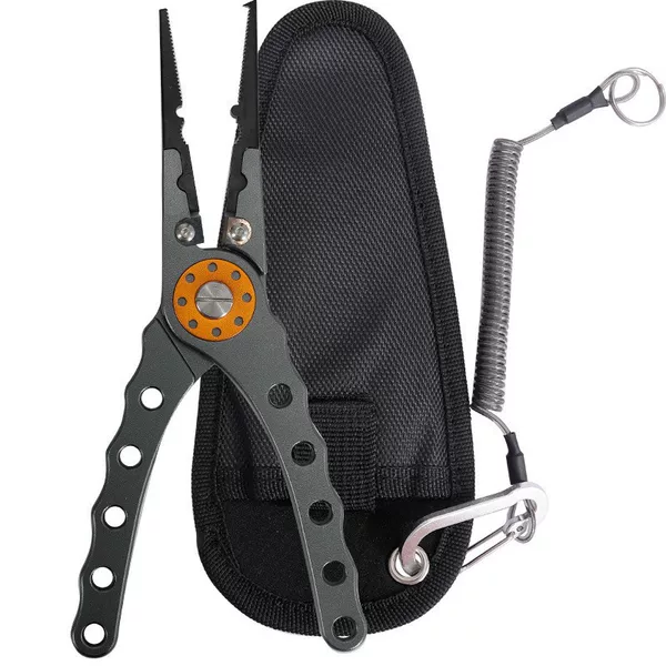 Factory in stock direct outdoor multi-functional long pliers head road sub-pliers road alloy fishpliers hook fish control device lead pressure