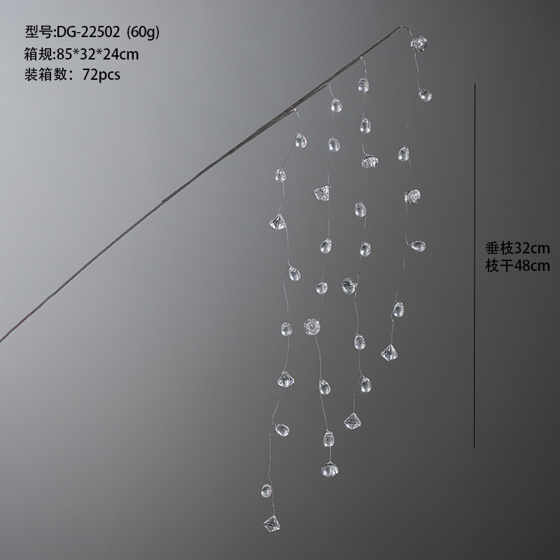 Buscando madera, adornos navideños transfronterizos, adornos colgantes, hielos, carámbanos, hielos, adornos de acrílico decorativos transparentes