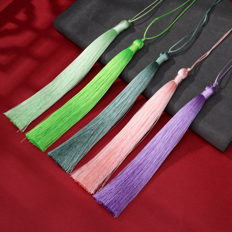 15cm de línea delgada borla ropa de estilo antiguo espiga colgante abanico de grupo borla colgante hecho a mano diy chino nudo nacional accesorios de espiga