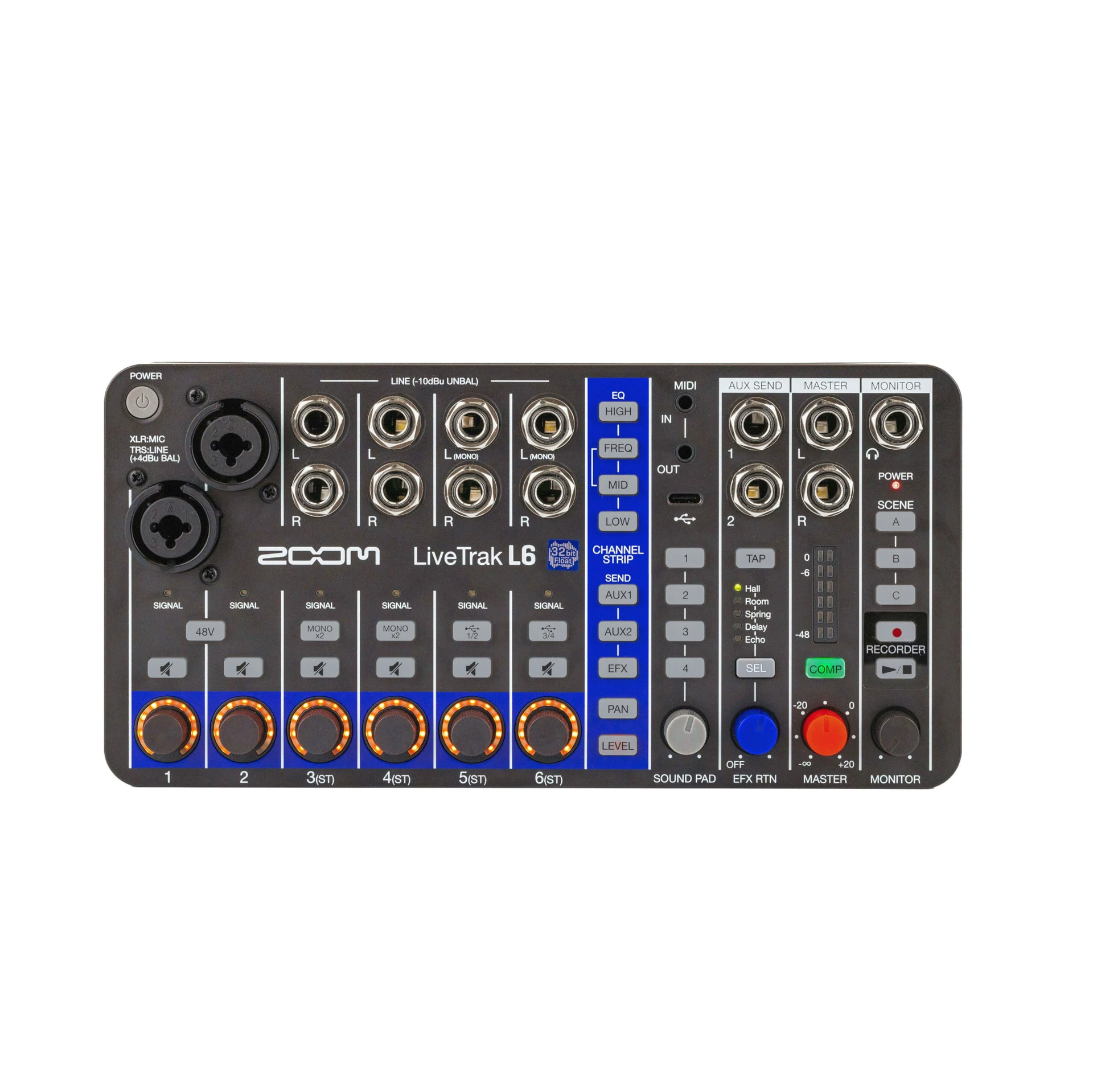 ZOOM L6 digital mixer true track recorder