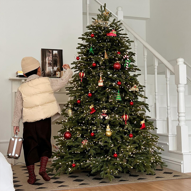 2025 árbol de Navidad doméstico imitación grande inswind decoración de Navidad PE puro cifrado paquete de árbol de Navidad diy