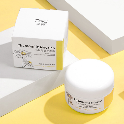 Caici Chamomile Nourishing Facial Cream 100g Moisturizing, Moisturizing, Tender and Replenishing Facial Cream, Autumn and Winter Skin Care Products Same Style