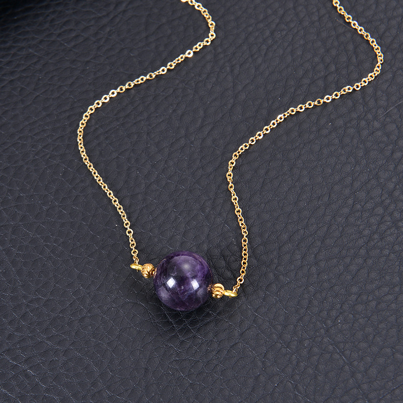 1 Piece Quantity Elegant Printing Natural Stone Pendant Necklace In Bulk