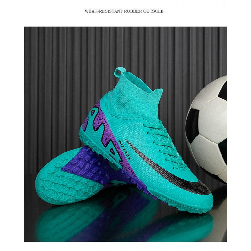 Tenis de Fútbol de Bota Modelo 16 de Cuero Sintético para Césped Artificial