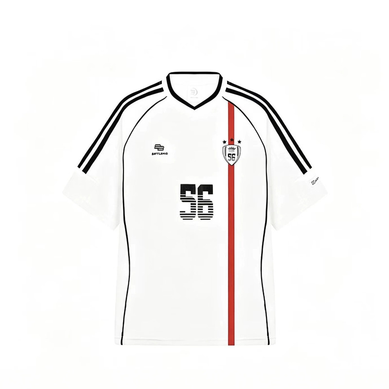 New American retro jersey short-sleeve t-shirt for women, trendy jersey style with letter V-neck, sporty and versatile top for stylish girls New American retro jersey short-sleeve t-shirt for women, trendy jersey style with letter V-neck, sporty and versatile top for stylish girls