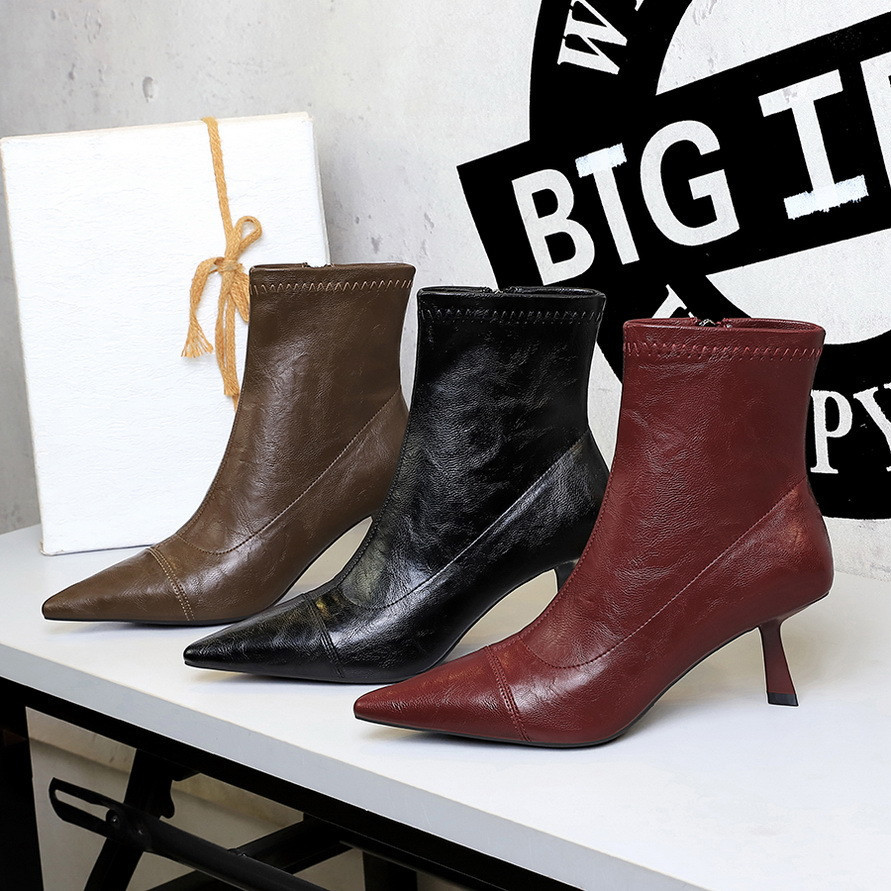 Genuine Leather High Pointed Toe Stiletto Over The Knee Boots_voghion.com
