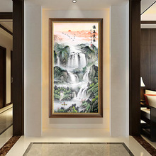 厂家直销一件代发十字绣钻石画流水生财源远流长