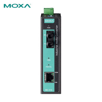 摩莎 IMC-21A-M-ST 10/100BaseT(X)转100BaseFX光电转换器ST接口