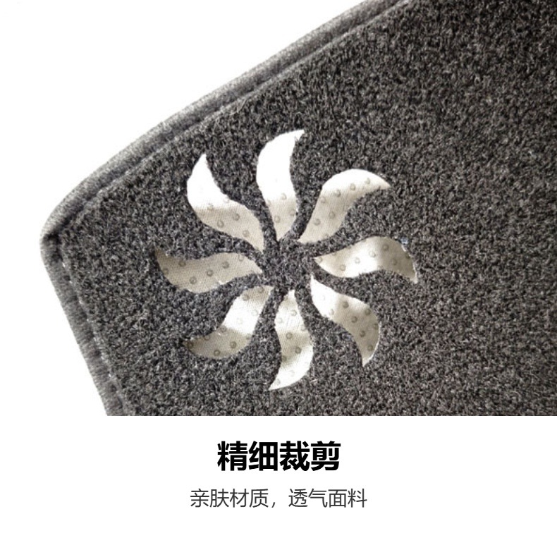 Factory-Supplied Real Silicone Gray Anti-Slip Particle Bottom Cloth Polyester Material Car Dashboard Sunshade and Light-Proof Mat