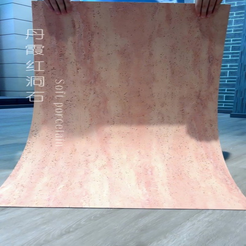 Tablero de travertino 3D suave porcelana suave piedra flexible ultrafina revestimiento de pared exterior de piedra blanda imitación azulejos de cuero de travertino romano