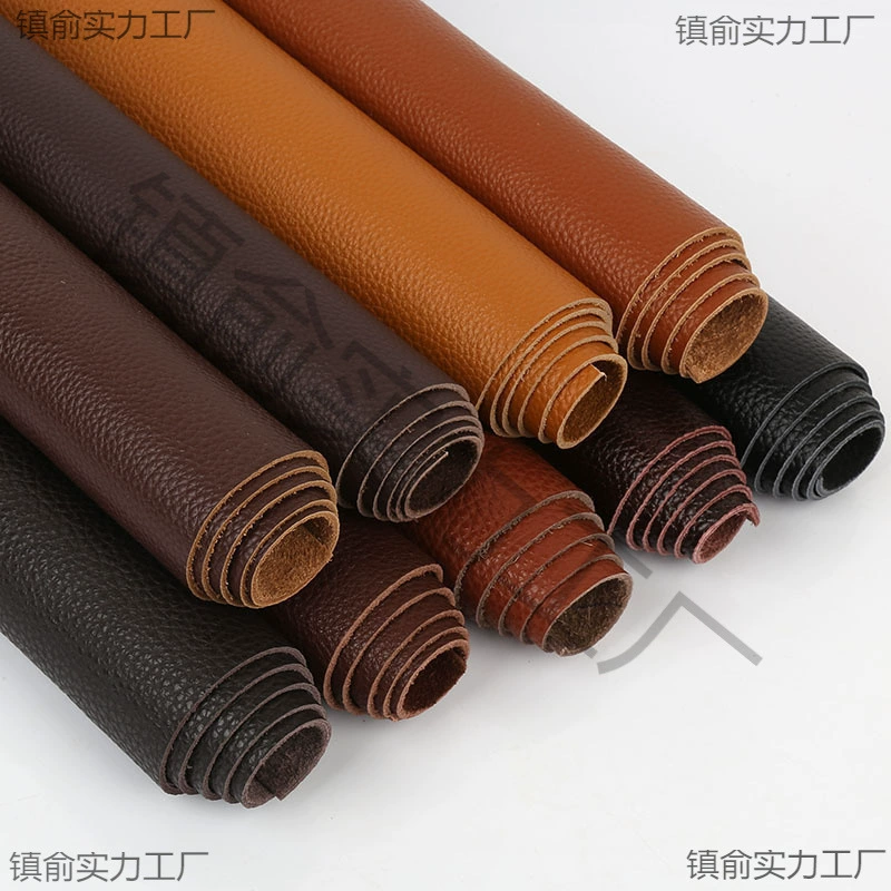 Слой головы воловья желто-коричневая кожа Кожаная ткань целые коричневый диван