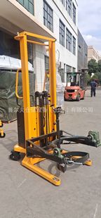 Semi-electric oil barrel clamp holding and overturning truck semi-automatic reversing truck mixing elevator stacking truck non-standard manufacturer