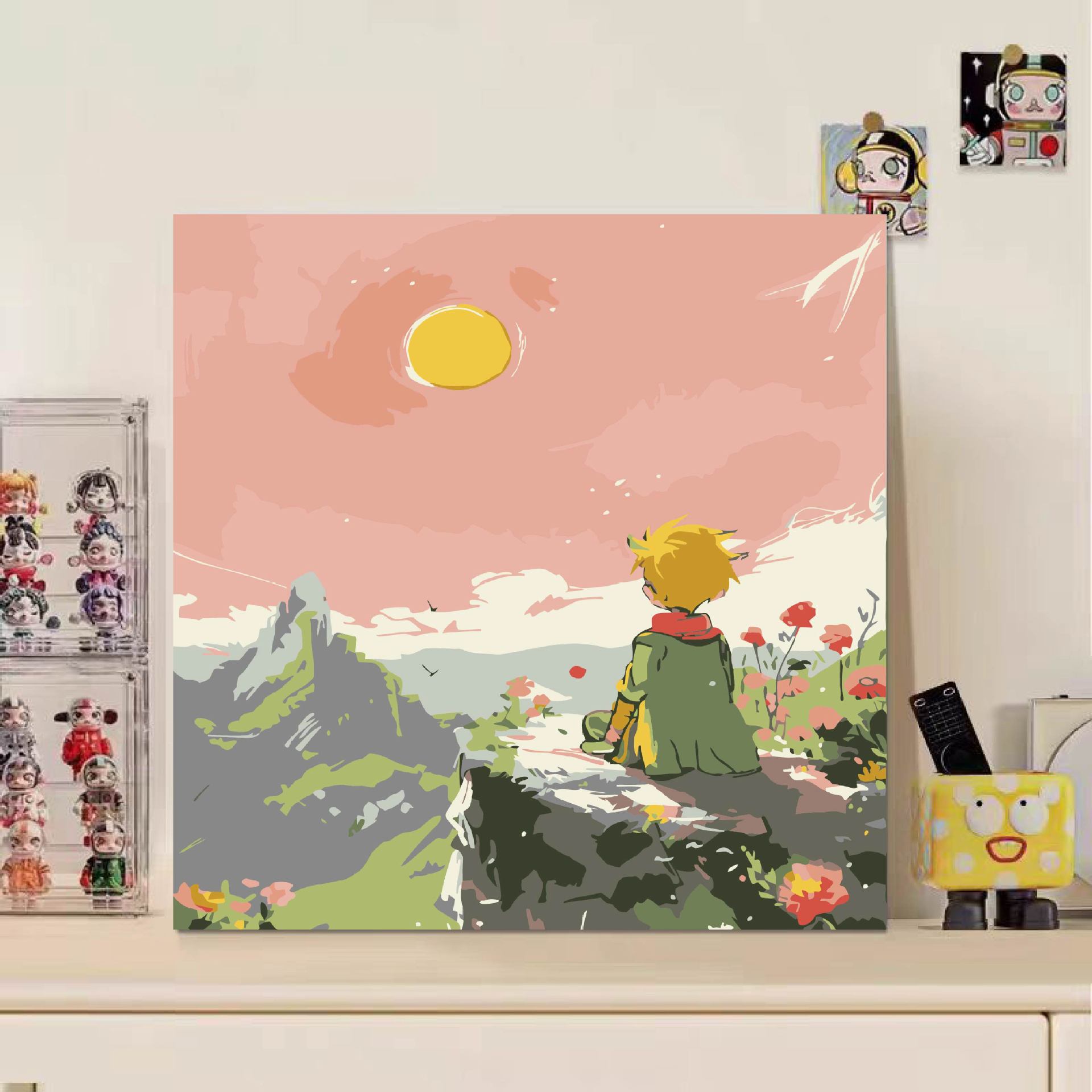 Niños didiy pintura digital acrílico relleno de pintura de dibujos animados pintura de pintura a mano 20 * 20