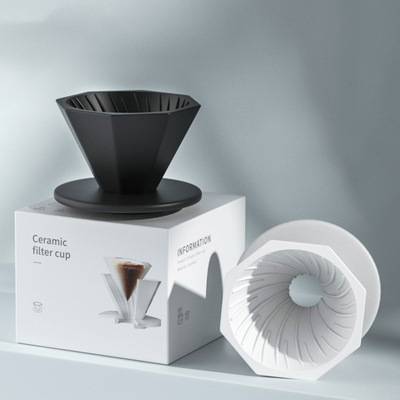 V60咖啡滤杯陶瓷咖啡过滤器V01 V02滤杯咖啡器具滴漏式咖啡过滤杯