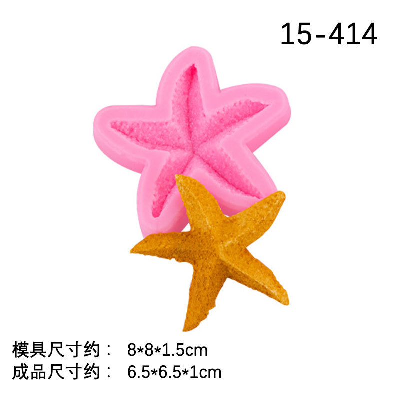 Simulación estrella de mar silicona molde aromaterapia vela yeso hecho a mano jabón fondant chocolate decoración Accesorios