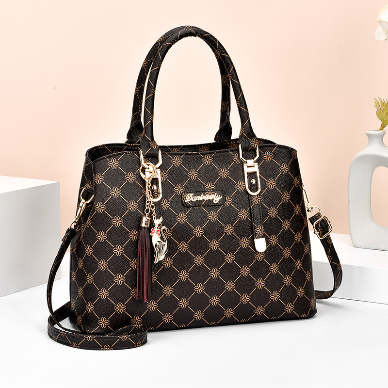 Ladies bag 2022 new European and American fashion printed handbag large capacity cross-border women's bag a generation of hair