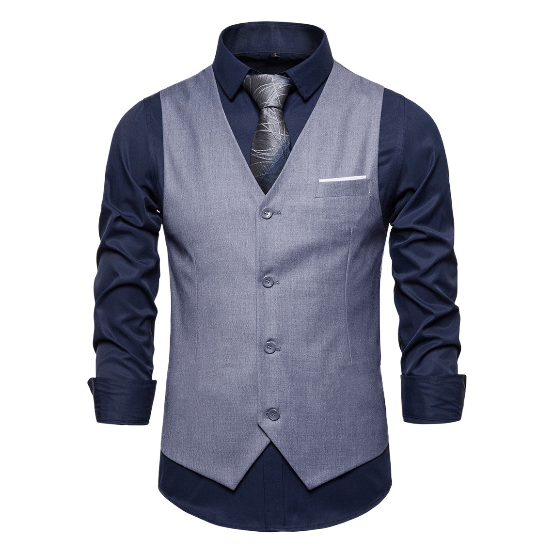 Retro British slim fit men's suit vest casual business professional vest Korean style youth business suit vest