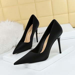 3265-1 Korean Edition Fashion Simple Slim Fit Slim Super High Heel Thin Heel Shallow Mouth Pointed High Heel Shoes Women