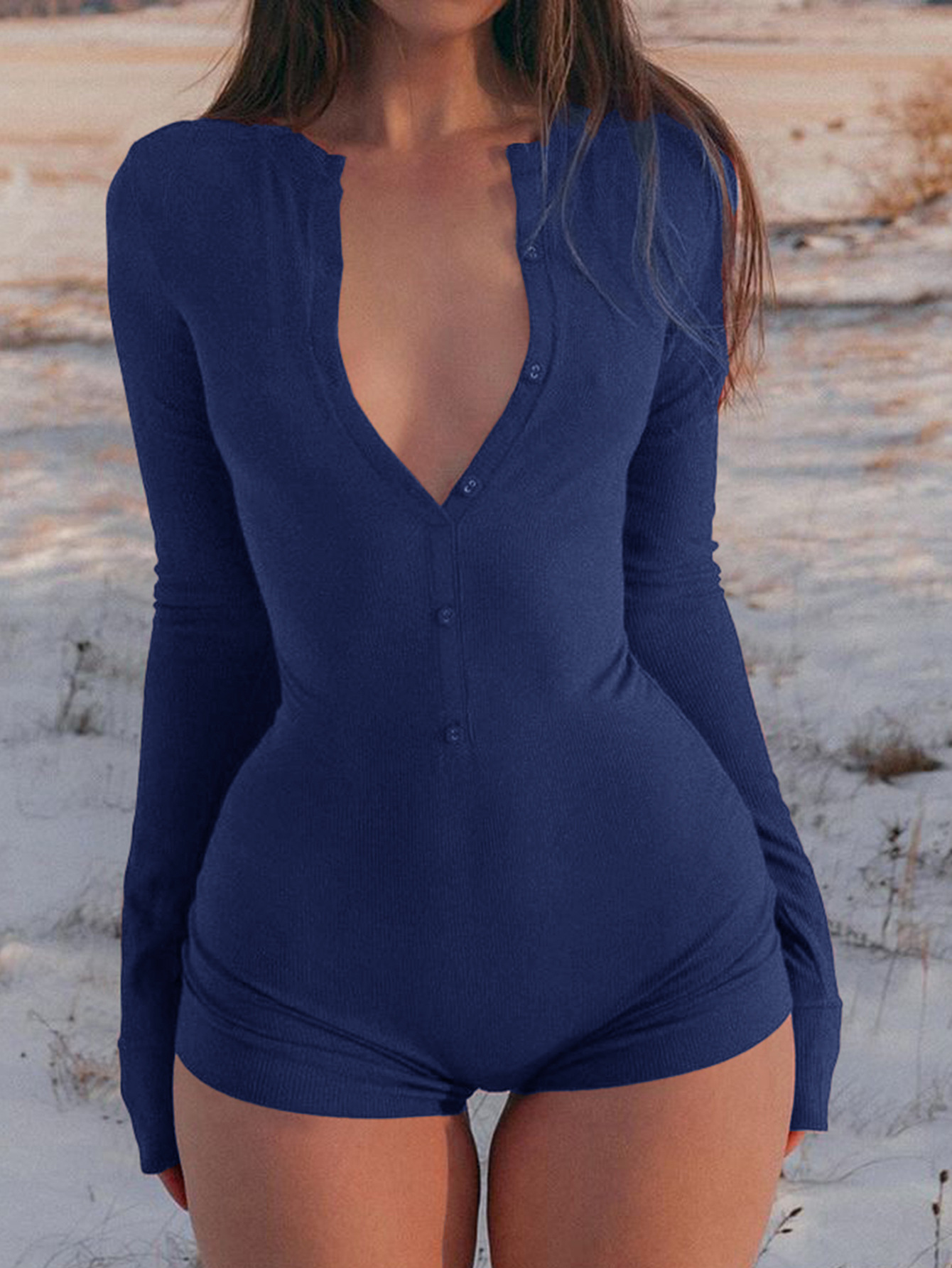 Kaikuo transfronterizo estilo de yoga europeo y americano manga larga pantalones cortos de color sólido ropa de mujer 2025 otoño y invierno Amazon estación independiente