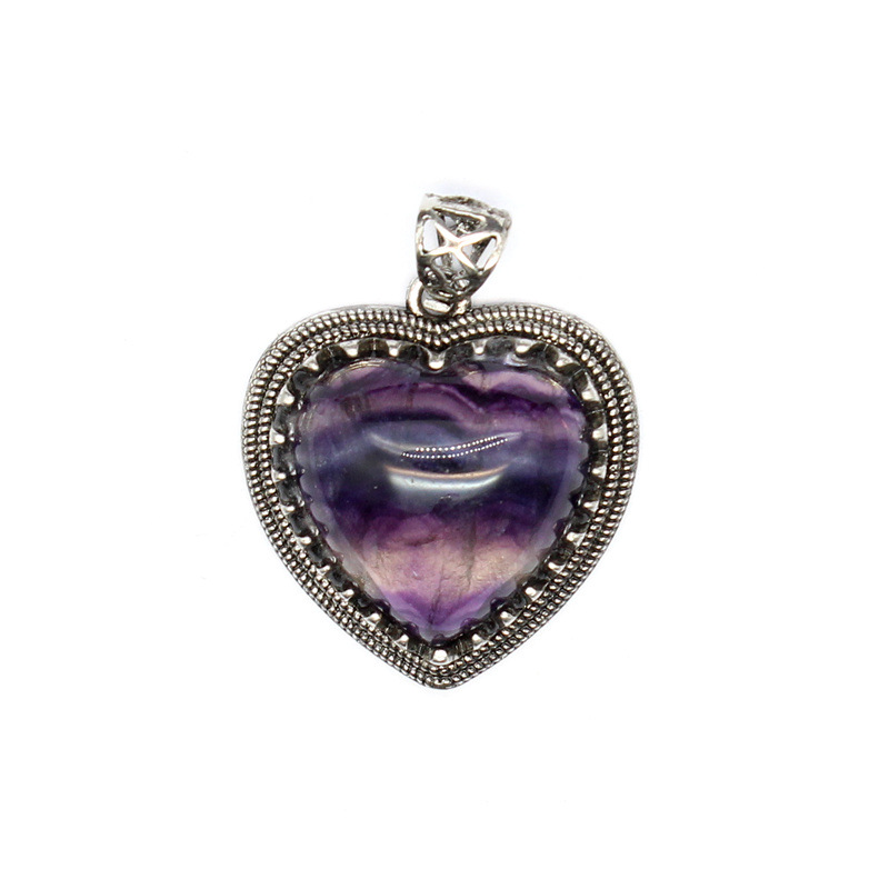 12g Weight Pendant Jewelry Making Type DIY Jewelry Accessories Classification 1 Piece Quantity natural stone Material Heart Shape Pattern Plating Design Vintage Style, Simple Style Style 1 Piece Natural Stone Heart Shape Pendant 7