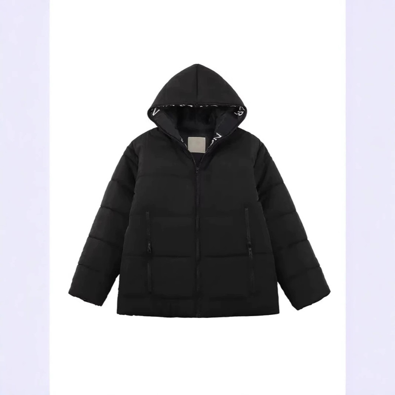 High-End Nfc Cross-Border Mengjia Autumn and Winter Feather Warm 3D Embroidered Letter Logo Hooded down Cotton Jacket Is a Hot Seller High-End Nfc Cross-Border Mengjia Autumn and Winter Feather Warm 3D Embroidered Letter Logo Hooded down Cotton Jacket Is a Hot Seller