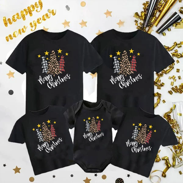 3 Christmas trees black