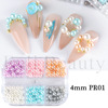 Beads for manicure from pearl, brand three dimensional accessory, fake nails for nails, suitable for import, new collection