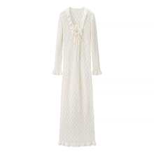 长款连衣裙沙滩波西米亚拖地长裙镂空裙欧美长款跨境领罩衫