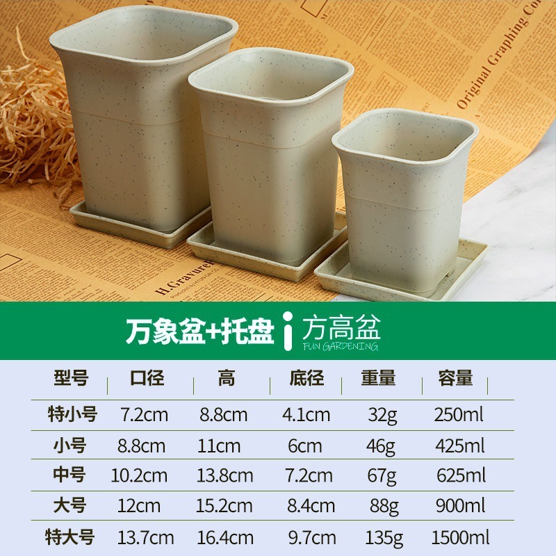 5 bandejas cuadrados de Vientiane (blanco mármol)