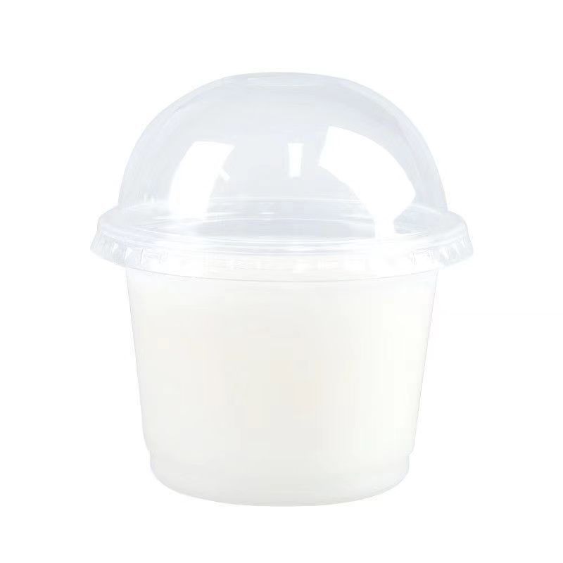 プリンカッププラスチック使い捨てカップ蓋付きヨーグルトカップダブルスキンミルクタートルペーストデザートカップソースカップ|undefined