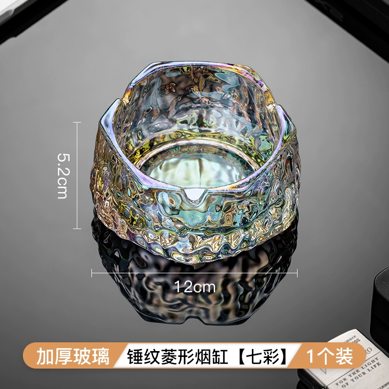 Big glass ashtray for commercial use for office, light luxury style