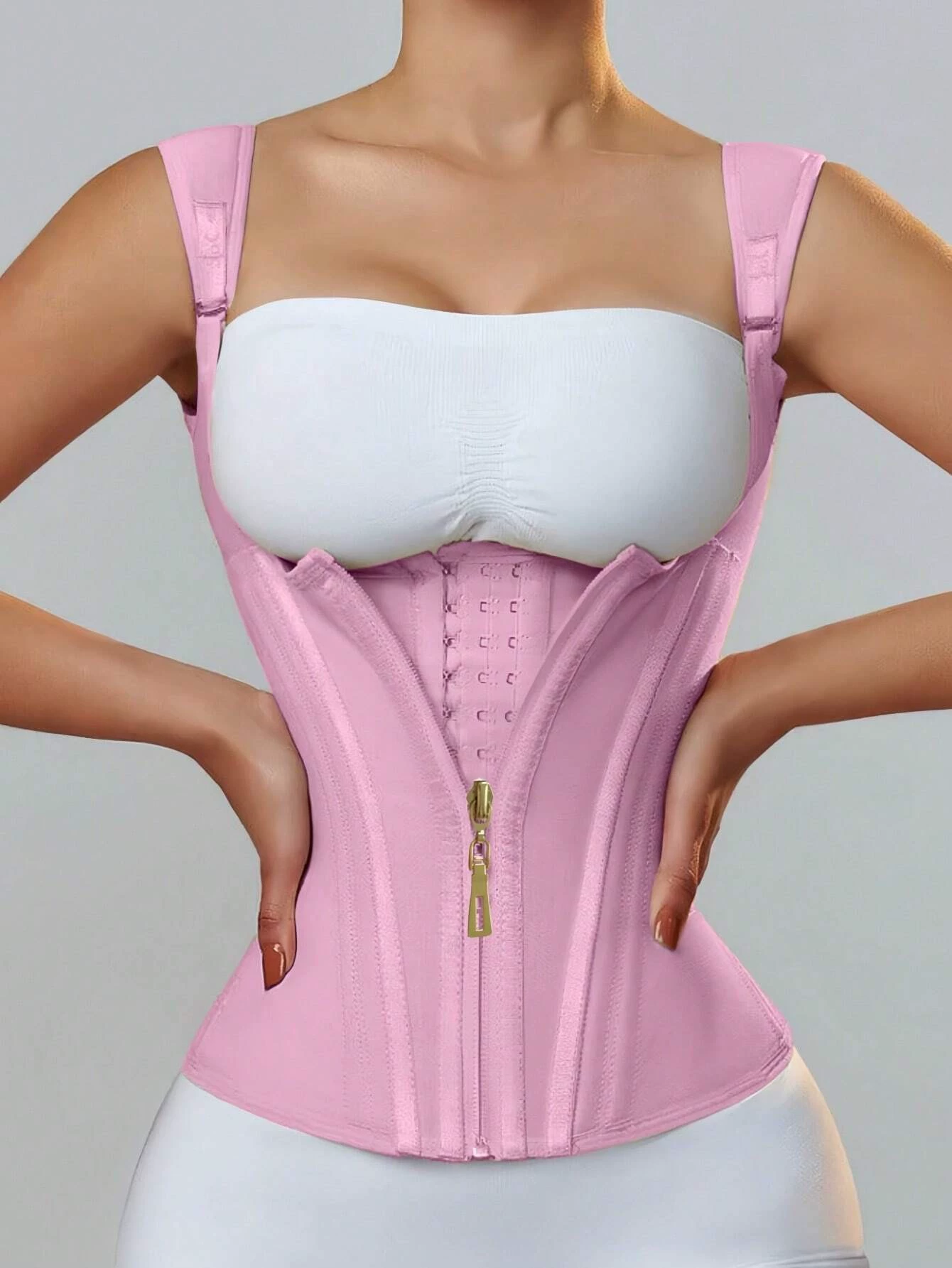 Корсет-майка талии (женщины),latex или сетка, корсет с передней молнией, плотная посадка