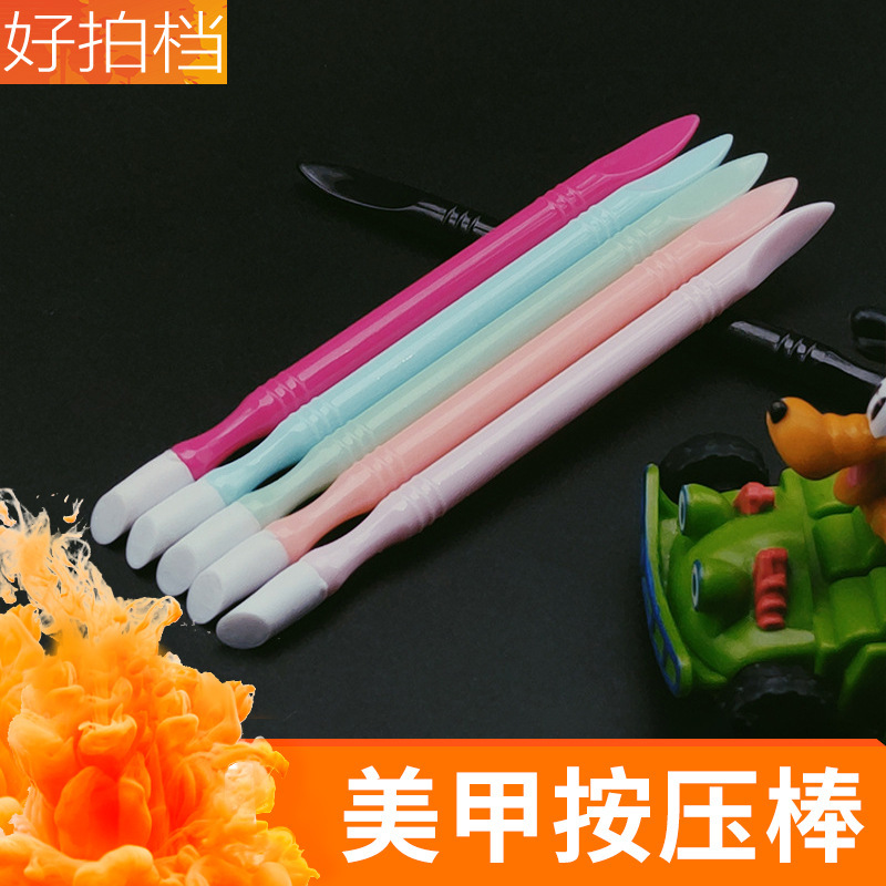 Nail art professional multi-functional sticker silicone head embossing stick nail dead skin push rubber pressing pen bending tail nail pressing stick Nail art professional multi-functional sticker silicone head embossing stick nail dead skin push rubber pressing pen bending tail nail pressing stick