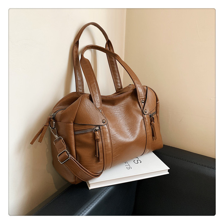 European and American cross-border fashion women's bag 2024 Spring new women's handbag, single-shoulder crossbody bag, simple tote bag undefined