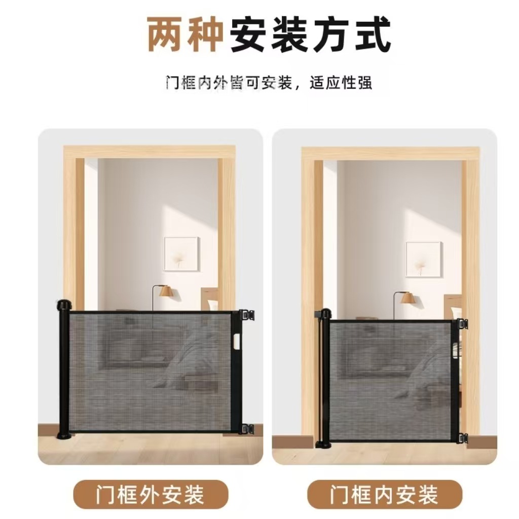 Fábrica retráctil baranda de la puerta protector de seguridad para niños cerda de la tienda de mascotas escalera interior barrera gatos puerta anti-gatos