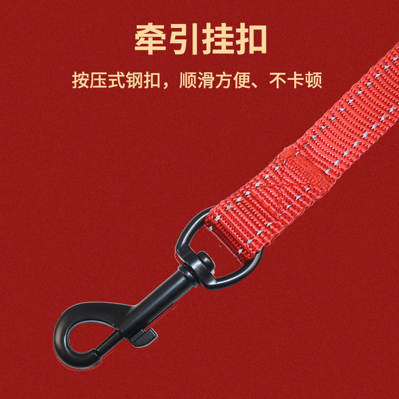 Noche DE SEGURIDAD mascota tracción cuerda tira reflectante medio y perros pequeños a prueba de explosiones collar de perforación perro cuerda perro caminar cuerda fabricante