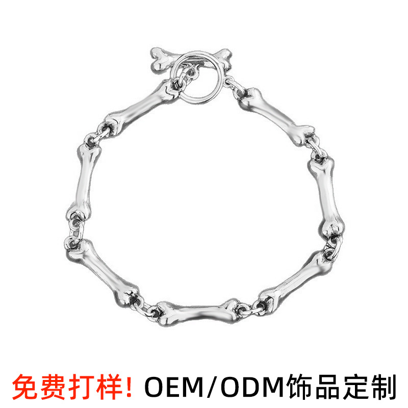 Foreign Trade Jewelry Cross-Border Amazon Bracelet Light Luxury High-End Titanium Steel Bone Bracelet Men's Cross-Border Jewelry Overseas Warehouse