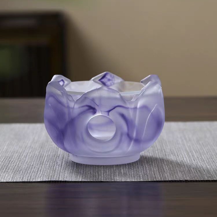 手作り瑠璃家庭用温茶炉瑠璃ろうそく加熱保温ベース|undefined