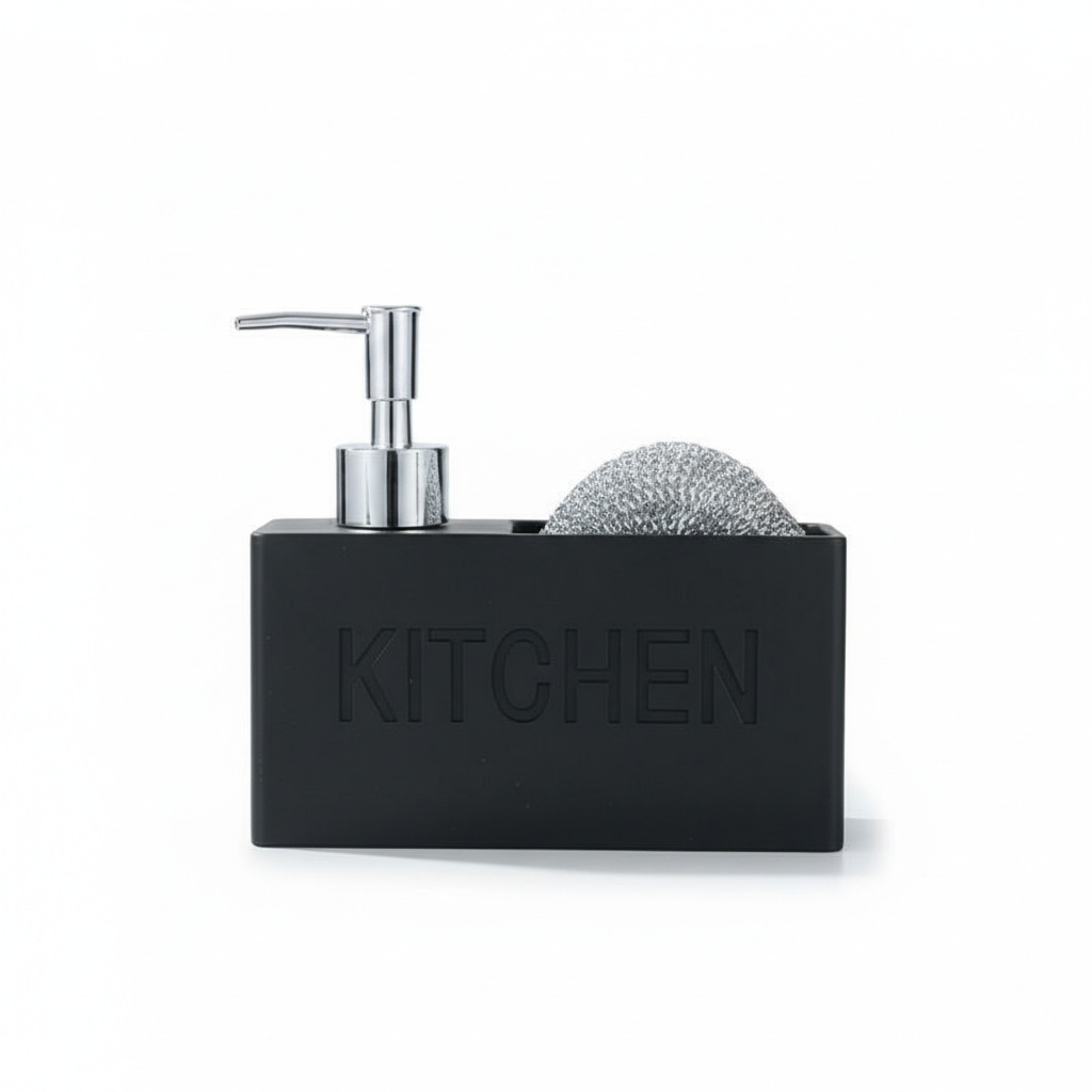 Botella de jabón de cocina, detergente, dispensador de loción, bola de limpieza de baño, soporte de esponja, caja de almacenamiento