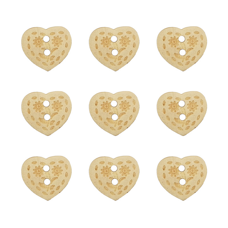 200 botones de madera/diámetro de la bolsa aproximadamente 1,3 cm estrella de cinco puntas impresión en madera maciza