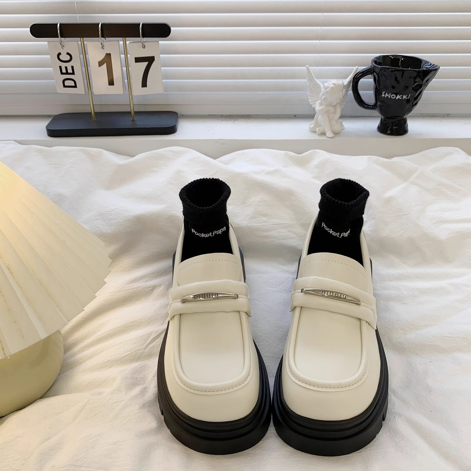 Women's Thick Sole Loafers Comfortable Casual Shoes For Autumn_voghion.com