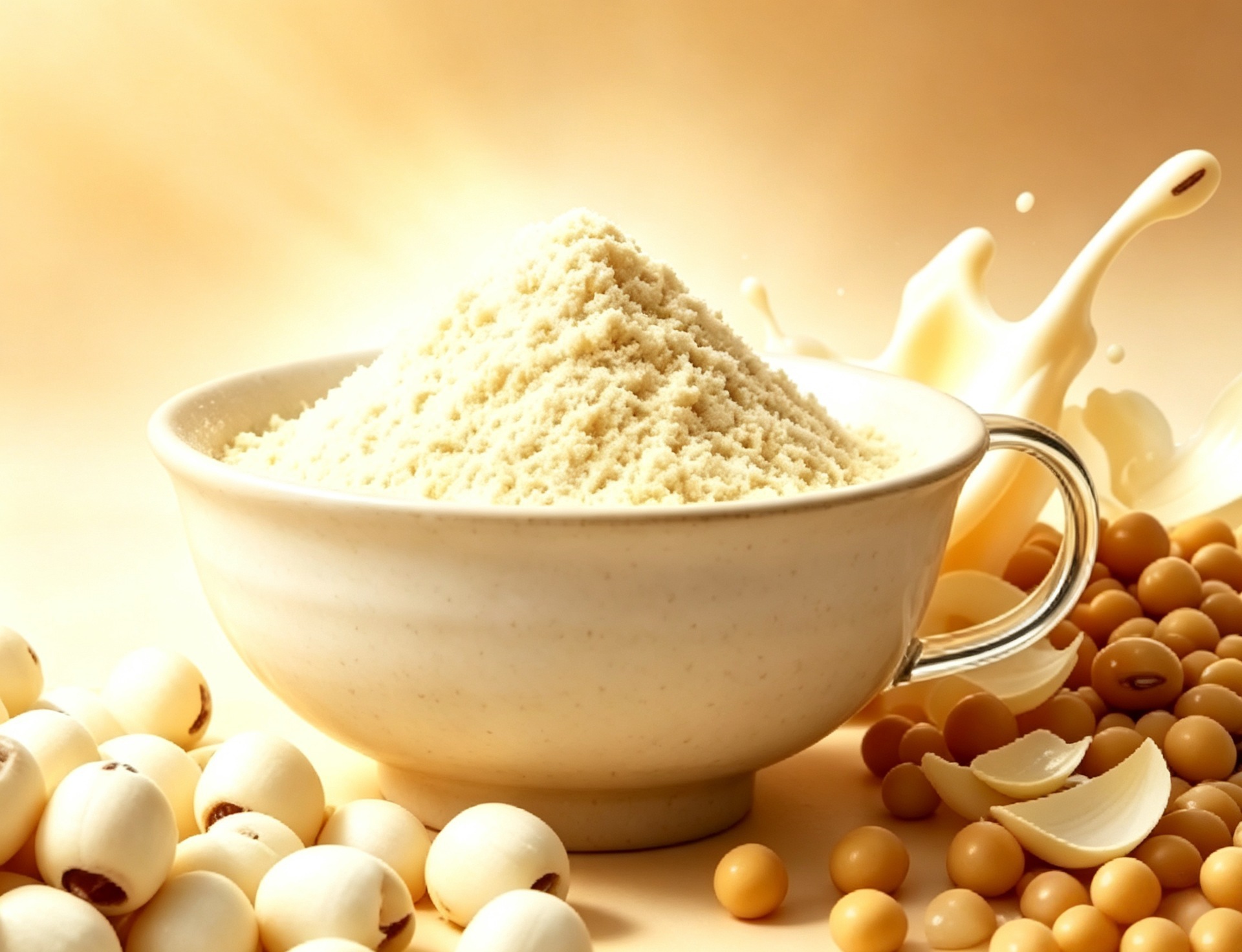 Lotus Seed Lily Soy Milk Powder Lian Zi Bai He Dou Jiang Fen Instant Breakfast Drink 175g 7 Sachets Sugar Free quality and texture