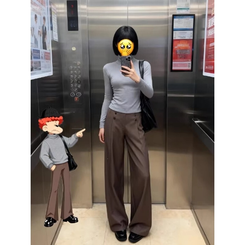American Retro Style Double-Breasted Old Money Style Trousers with Clean Fit, Casual Versatile Long Pants, Trendy Brand Wholesale