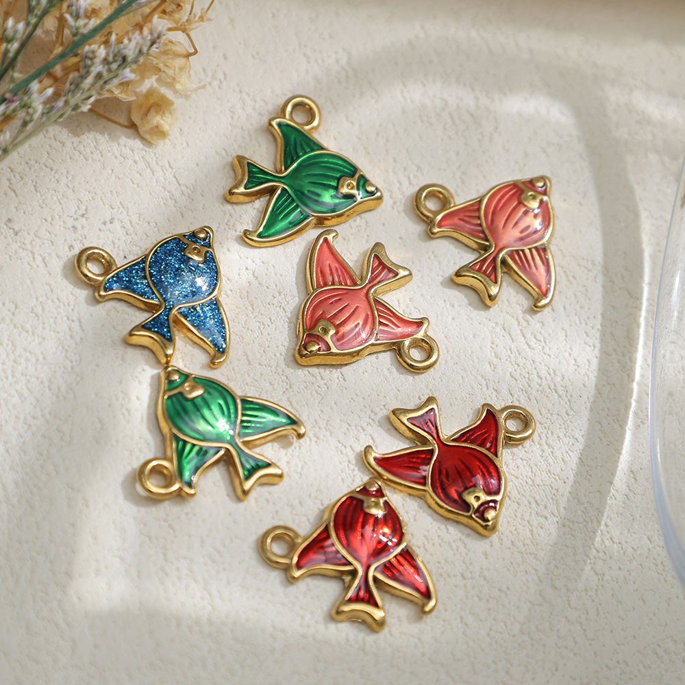 1 Piece 304 Stainless Steel Fish Polished Pendant DIY Ornament Accessories display picture 6