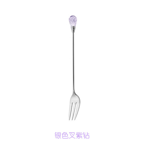 실버 퍼플 다이아몬드 포크