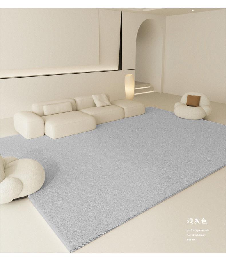 Winter Cream Style Living Room Carpet Thickeneded Plush Accessible Luxury High-End Coffee Table Blanket Pure Color Bedroom Floor Mat Wipeable and Washable
