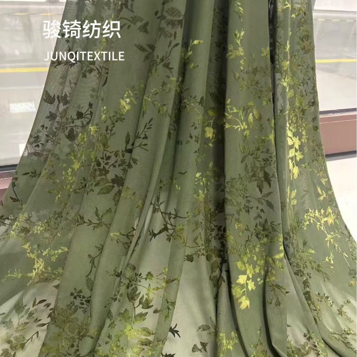 丝绒烂花网布植绒扎染针织四面弹舞蹈服连衣裙打底衫国风旗袍面料